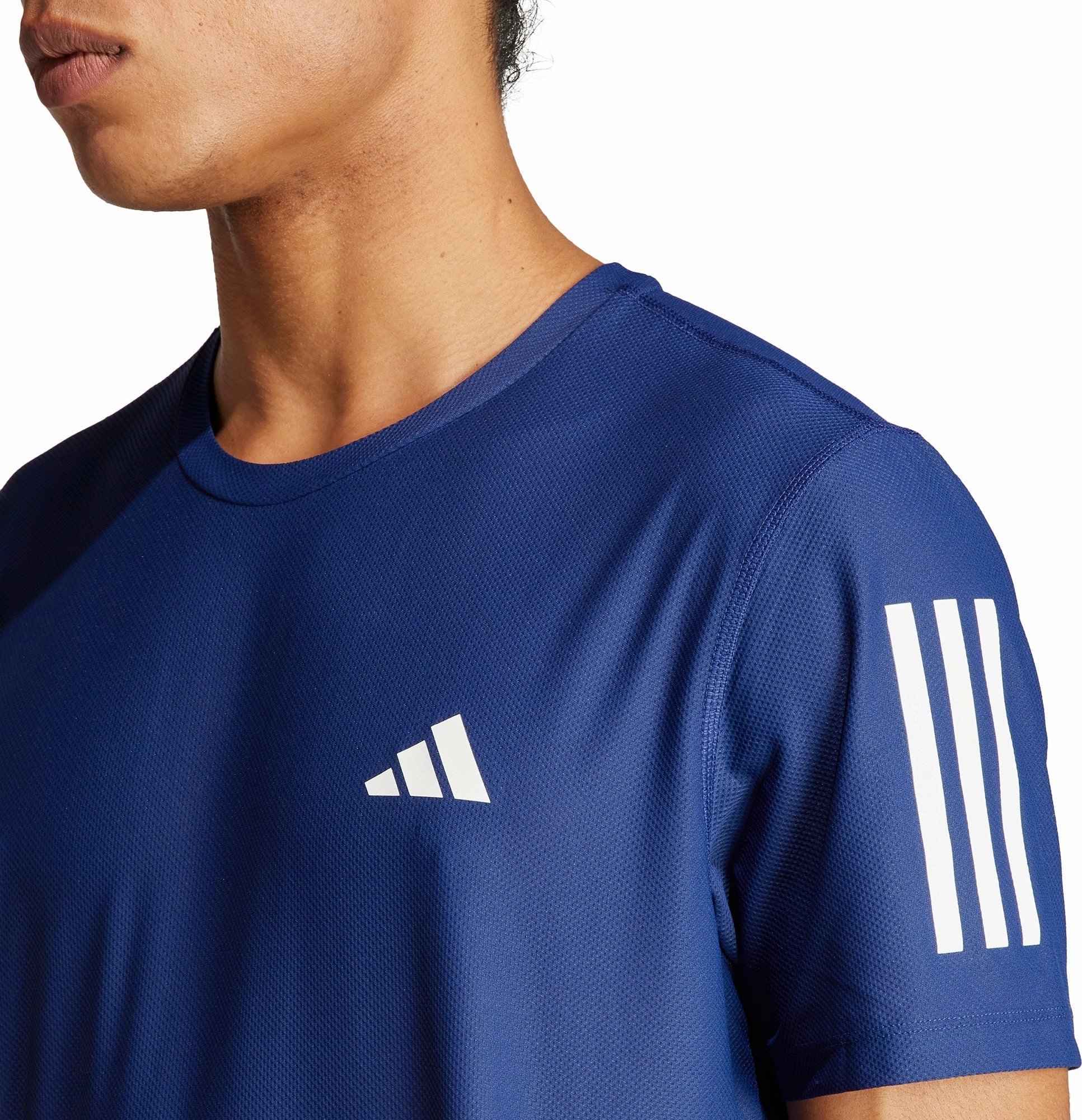 adidas Own The Run Short Sleeve Mens Running Top - Blue Sporty Appeal