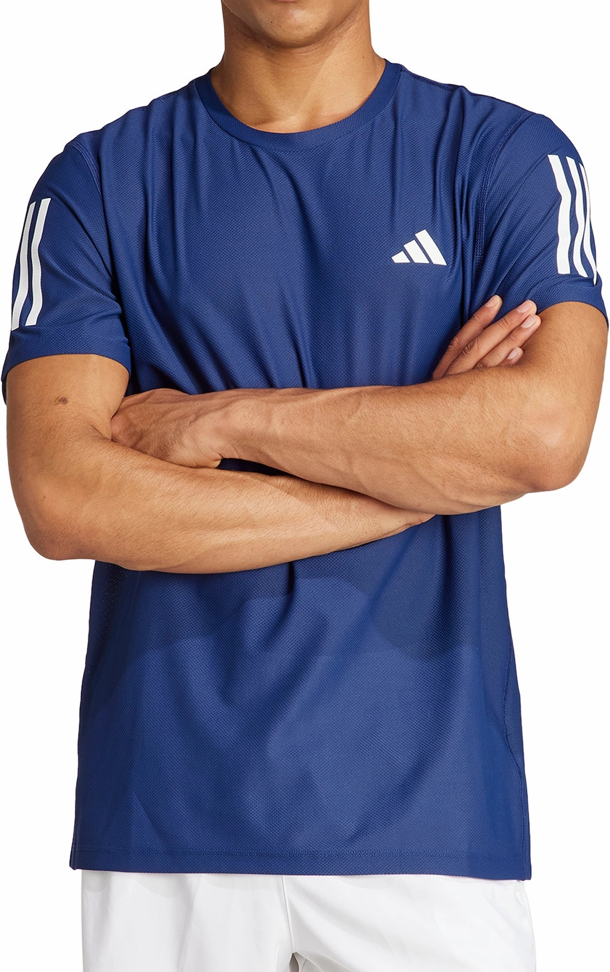 adidas Own The Run Short Sleeve Mens Running Top - Blue Bold and Comfortable MinimalistDesign