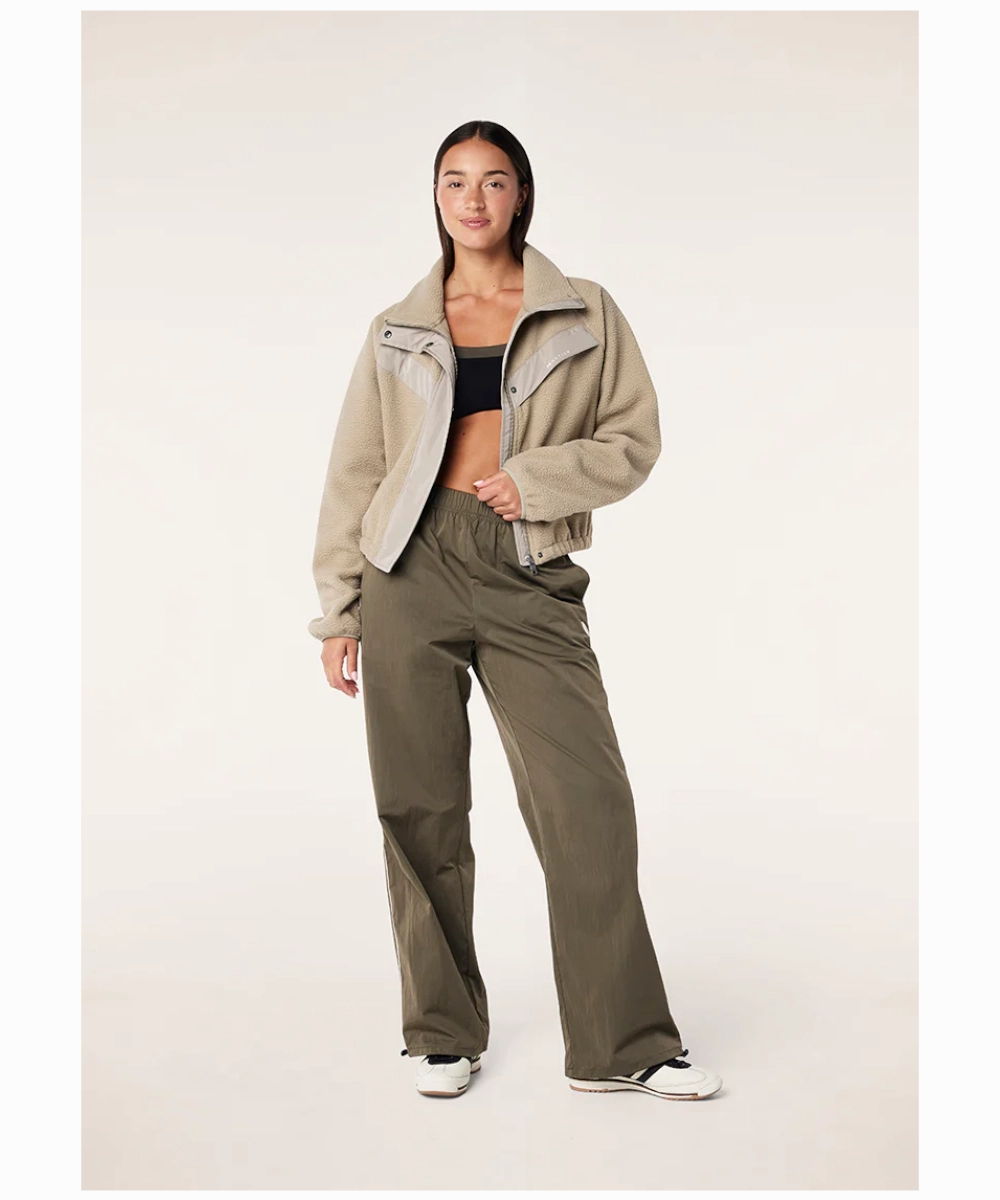 Bold Core Urban Flow P.E Nation Shelter Sherpa Jacket (Oxford Tan)
