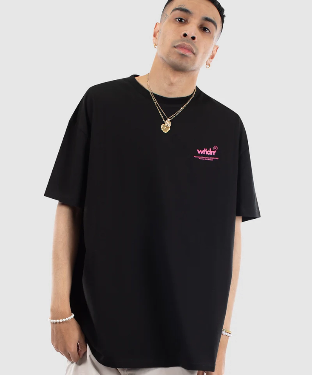 WNDRR Preflight Box Fit Tee (Black) Silent Mood HighElasticity Fiber