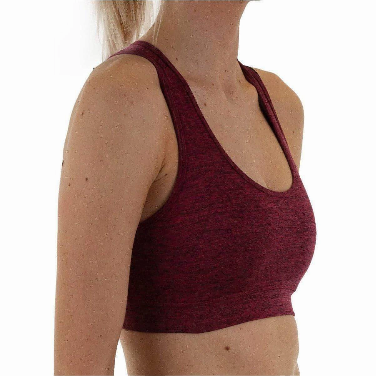 DualLayerInsulation OrganicCottonBlend More Mile Train To Run Womens Running Crop Top - Purple