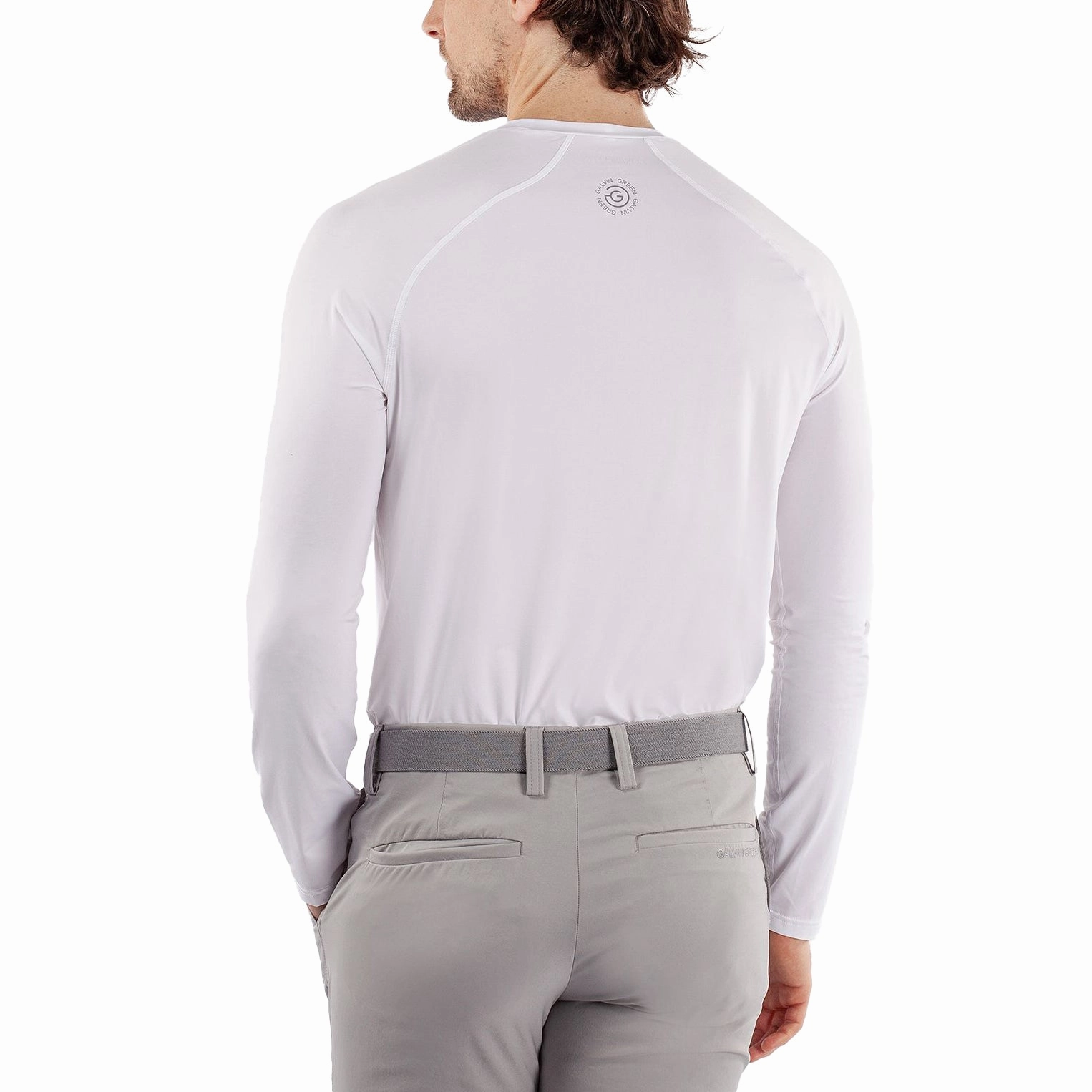 Galvin Green Elias UV Golf Shirt - White Office Attire Sweat Resistant Lining