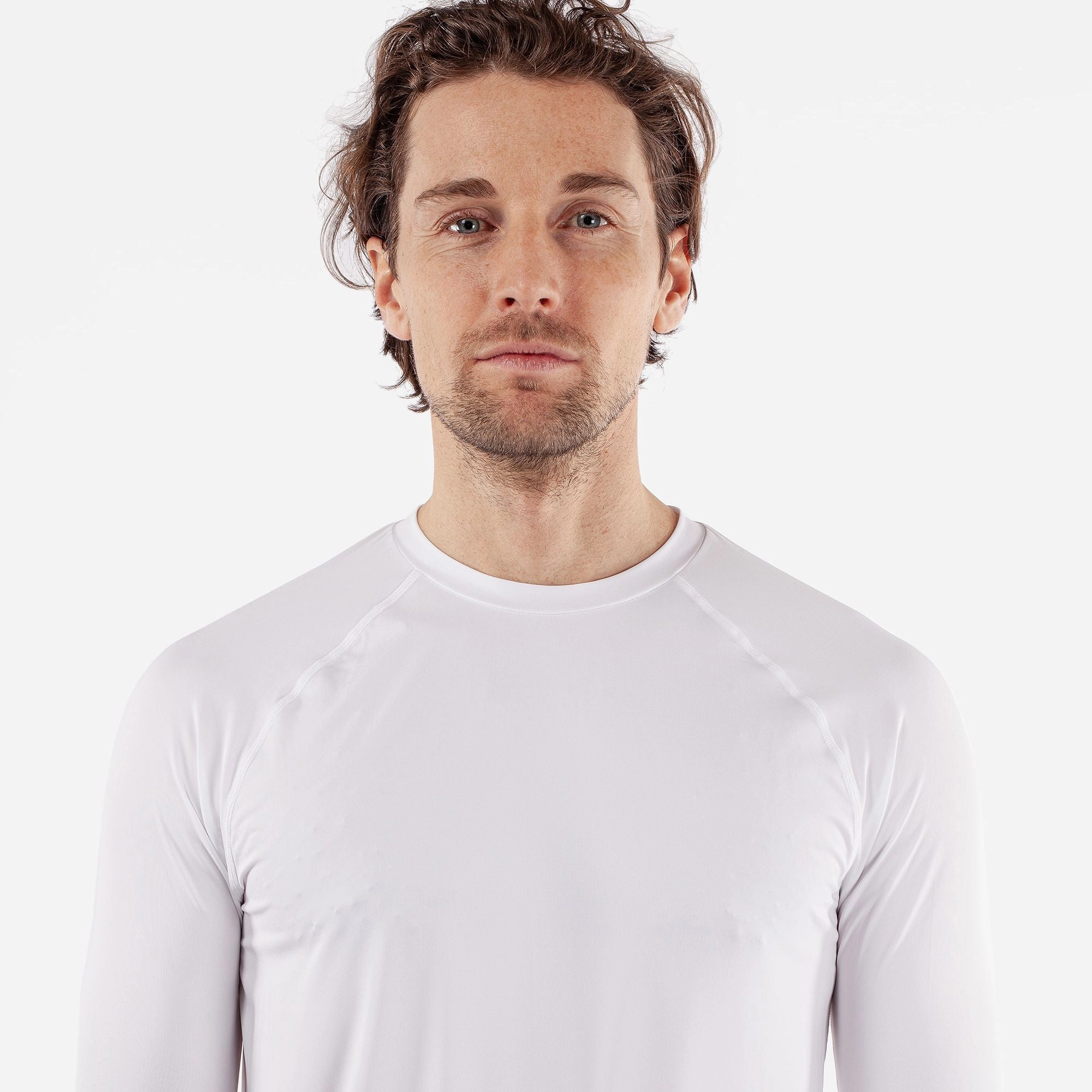 Colorfast Dye Process Galvin Green Elias UV Golf Shirt - White