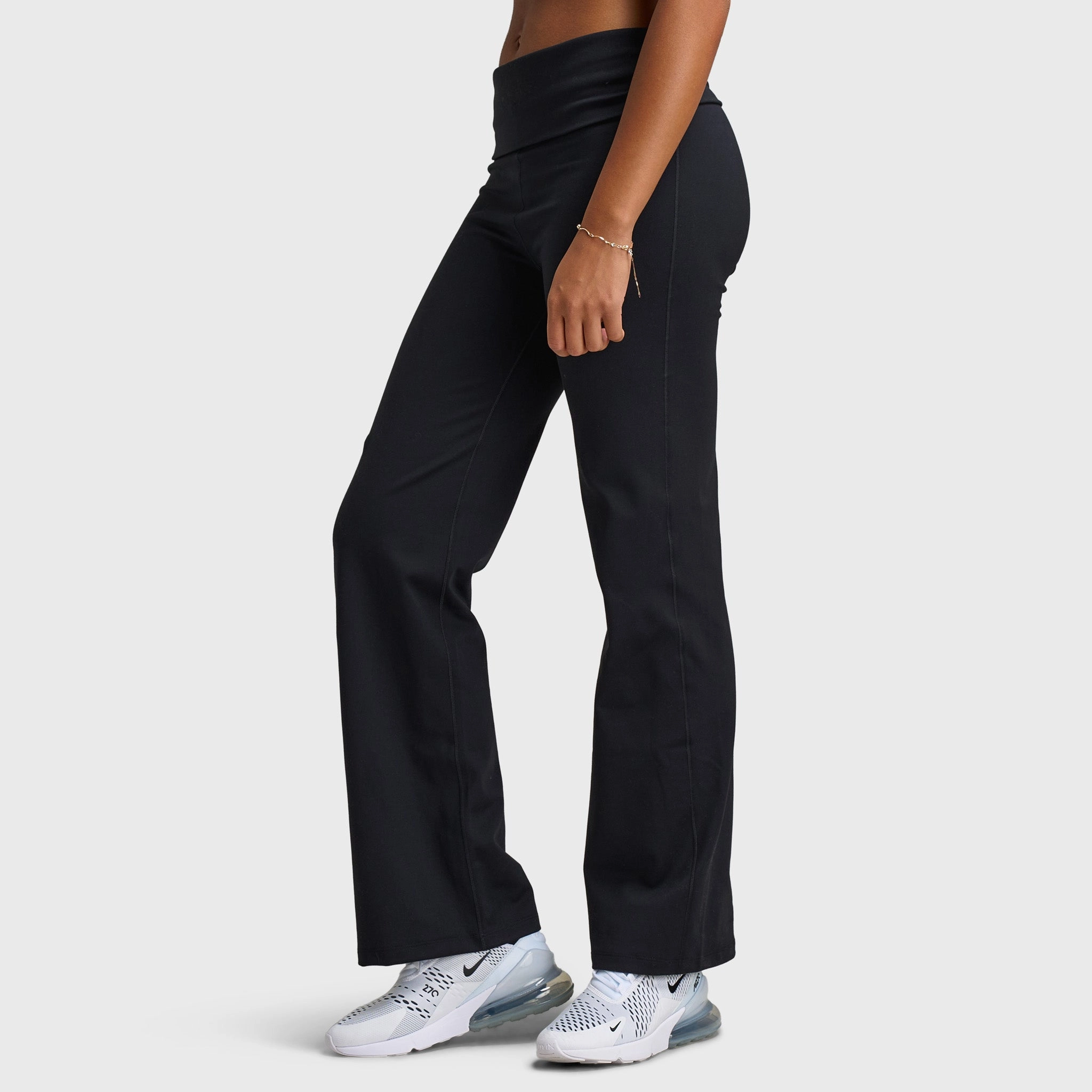 Cycling wear Nike One Women's Dri-FIT High Waisted Fold-Over Pants / Black