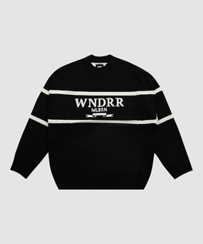 WNDRR Radar Crew Knit (Black) Fashion Core MultiPocket Design