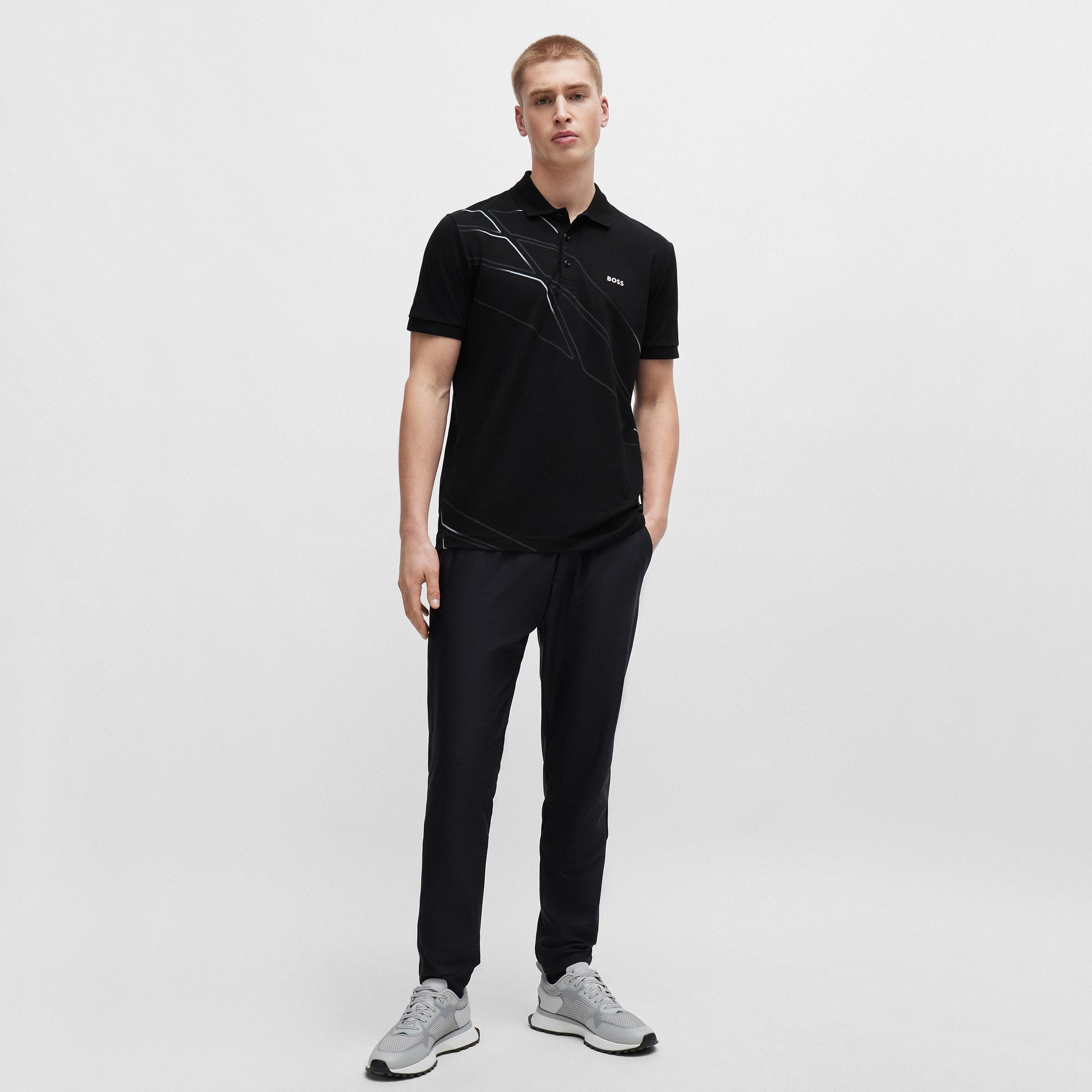 Everyday Basic BOSS Paddy 3 Golf Shirt - Black