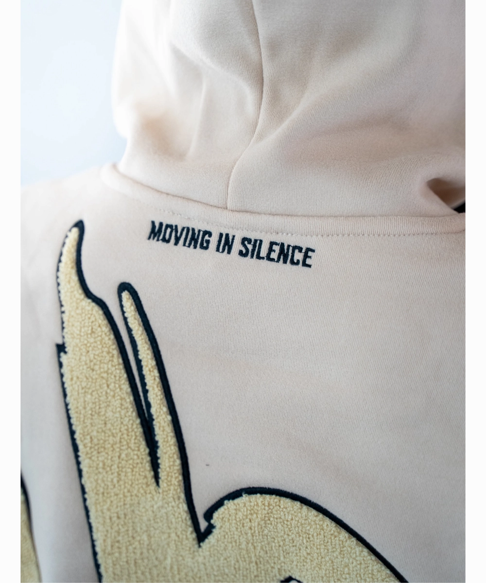 Art Glow FourWayStretchClothing UNDRGROUND Kids ??Moving In Silence?? Hoodie (Tan/Black)