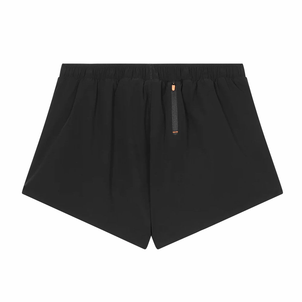 Breathable Material Gym Safe Men's Split Shorts Black v2