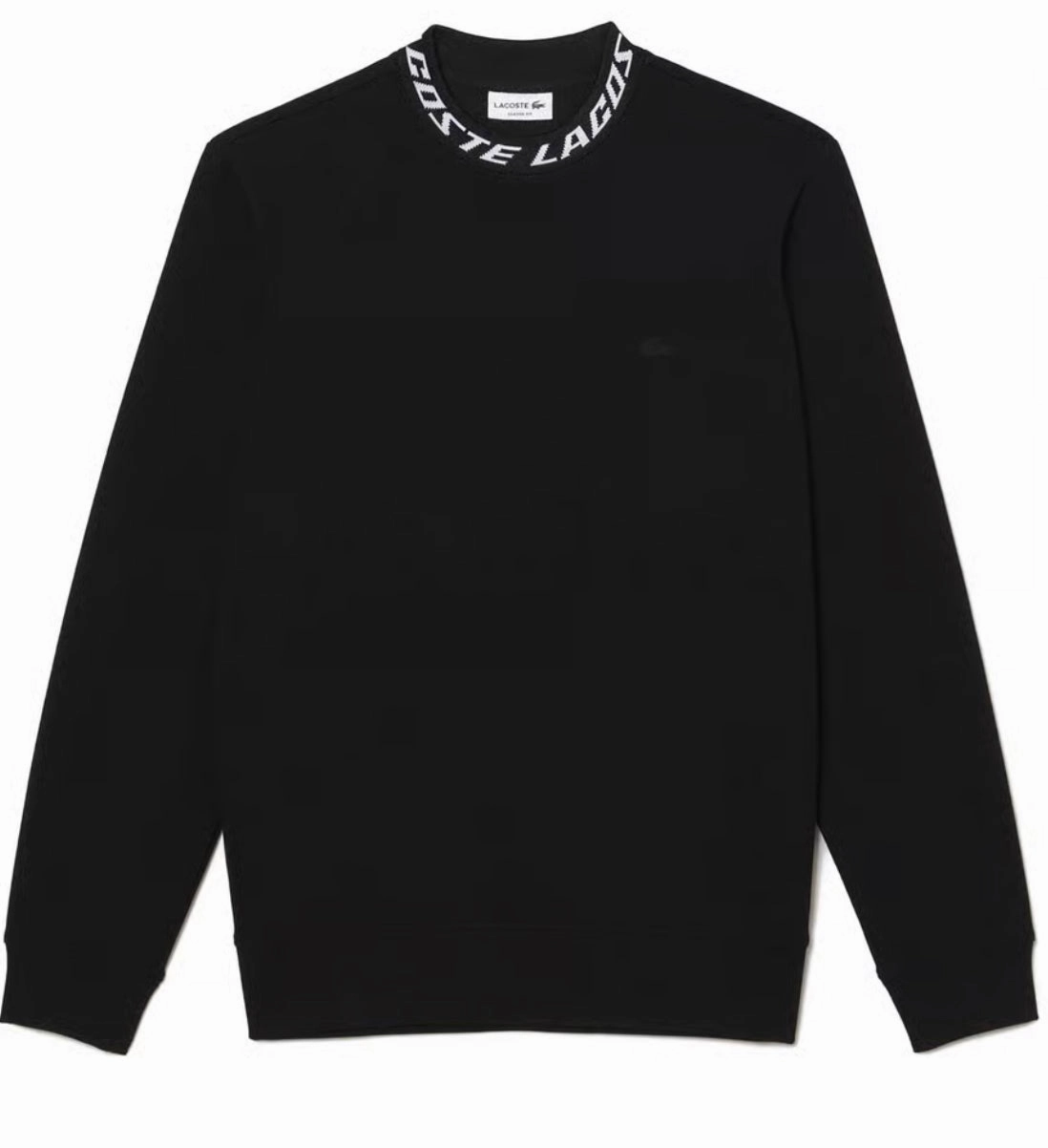Lacoste Active Double Face Logo Neck Sweater (Black) Future Edge Village Charm