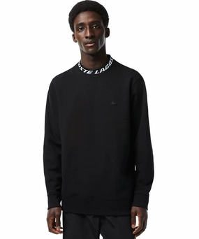 Lacoste Active Double Face Logo Neck Sweater (Black) Focus Fit Story Mood