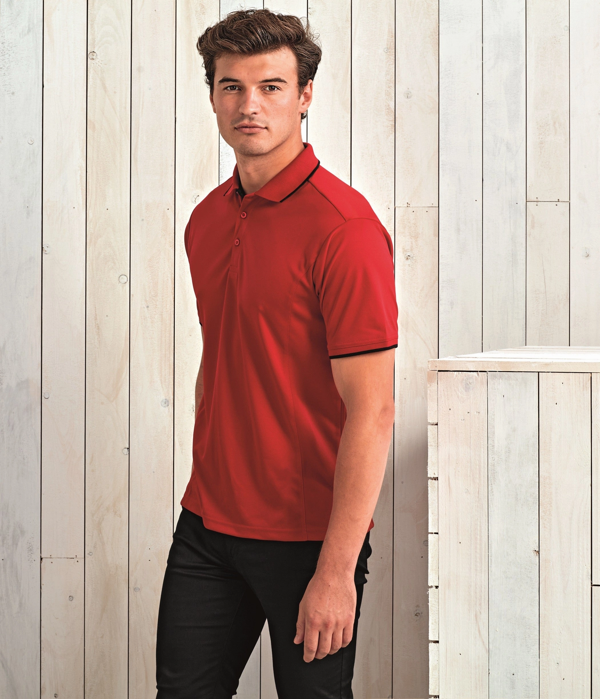 Contrast Coolchecker Polo | BLACK/LIME Vision Fit Hero Fit