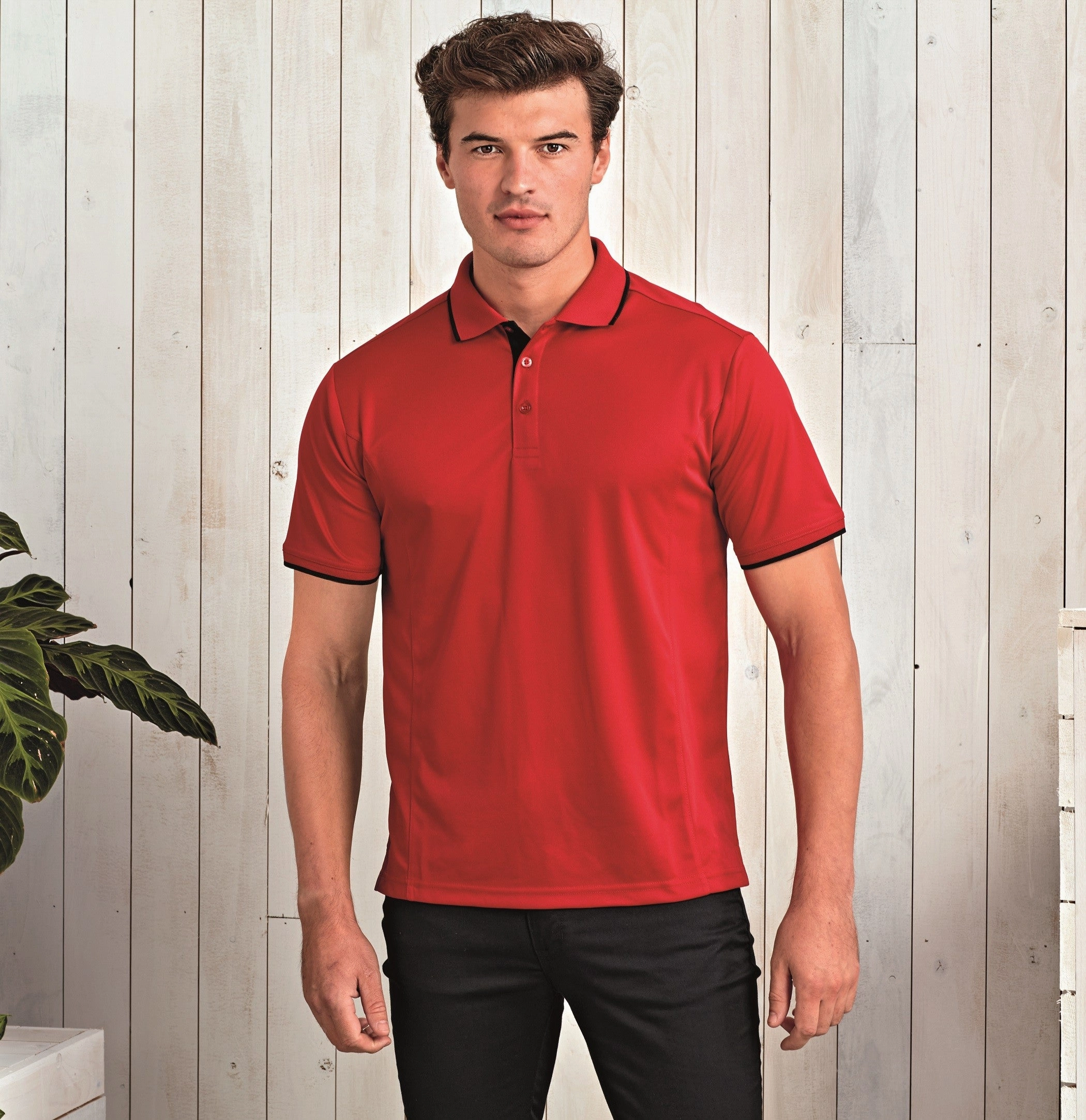 Lift Mode Contrast Coolchecker Polo | BLACK/LIME
