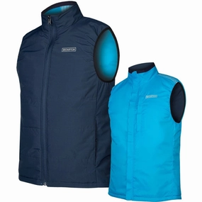 Withstand Vegan Option Brompton New York Reversible Mens Cycling Gilet - Blue