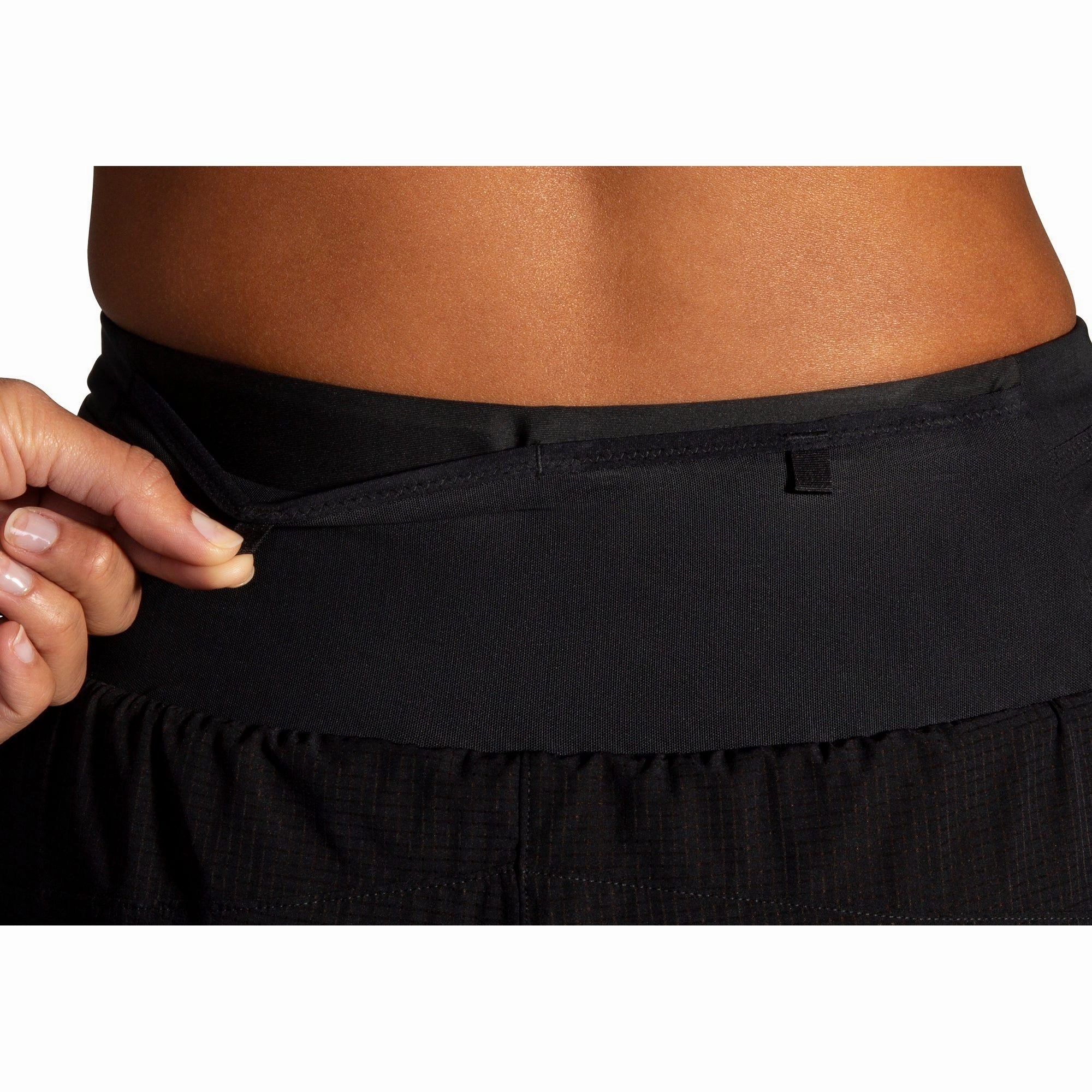 Quick Fit Brooks 3 Inch High Point 2.0 2 In 1 Womens Running Shorts - Black
