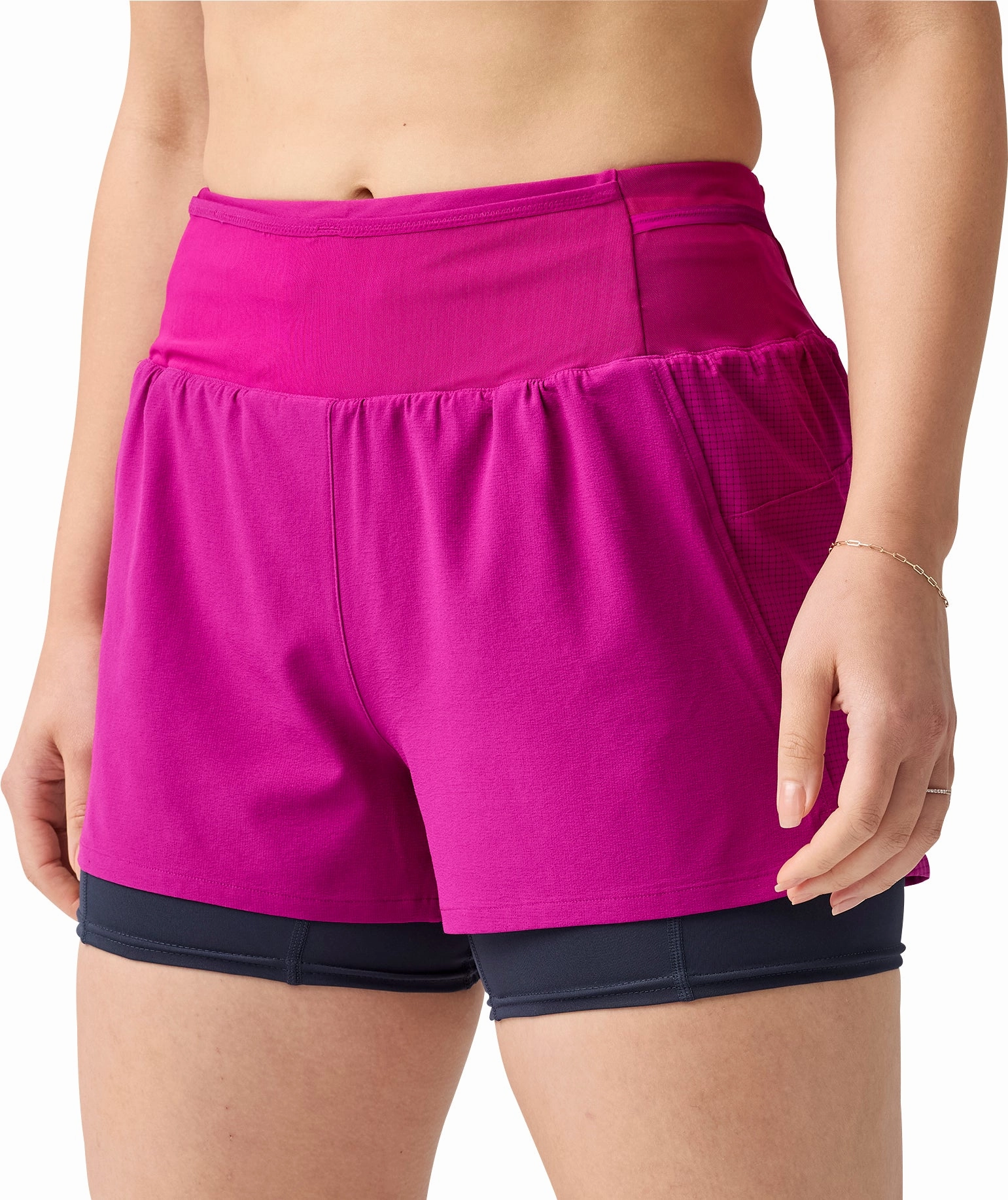 Brooks 3 Inch high Point 2.0 2 In 1 Womens Running Shorts - Pink Fitness Friendly