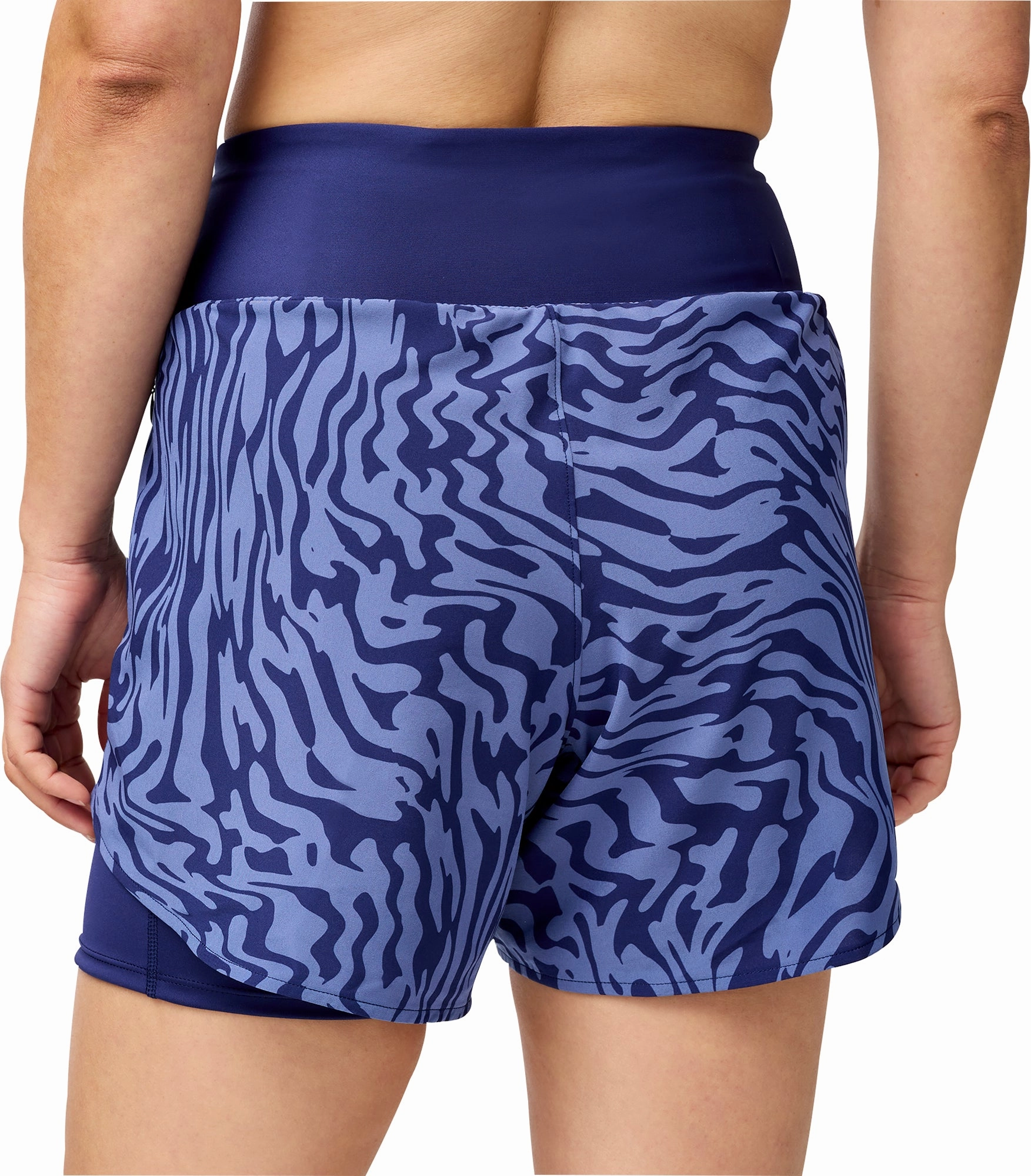 Earth Tones quick-drying Brooks 5 Inch Chaser 2 In 1 Womens Running Shorts - Blue