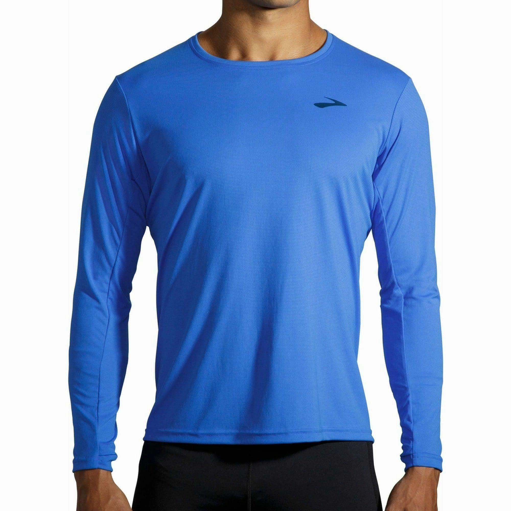 Brooks Atmosphere Long Sleeve Mens Running Top - Blue Embellish Upgrade
