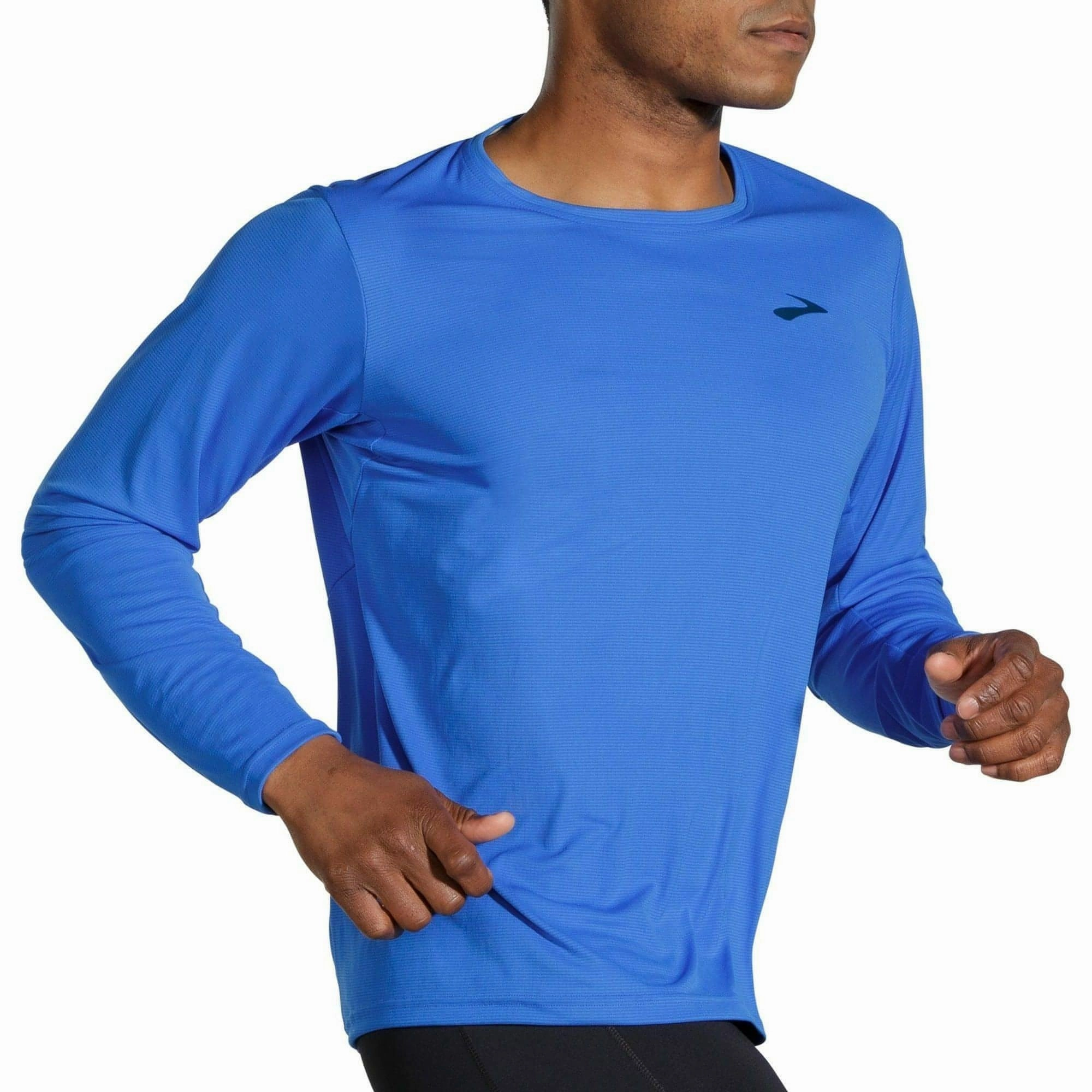 Fire resistant nylon Brooks Atmosphere Long Sleeve Mens Running Top - Blue