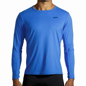 Lounge Brooks Atmosphere Long Sleeve Mens Running Top - Blue