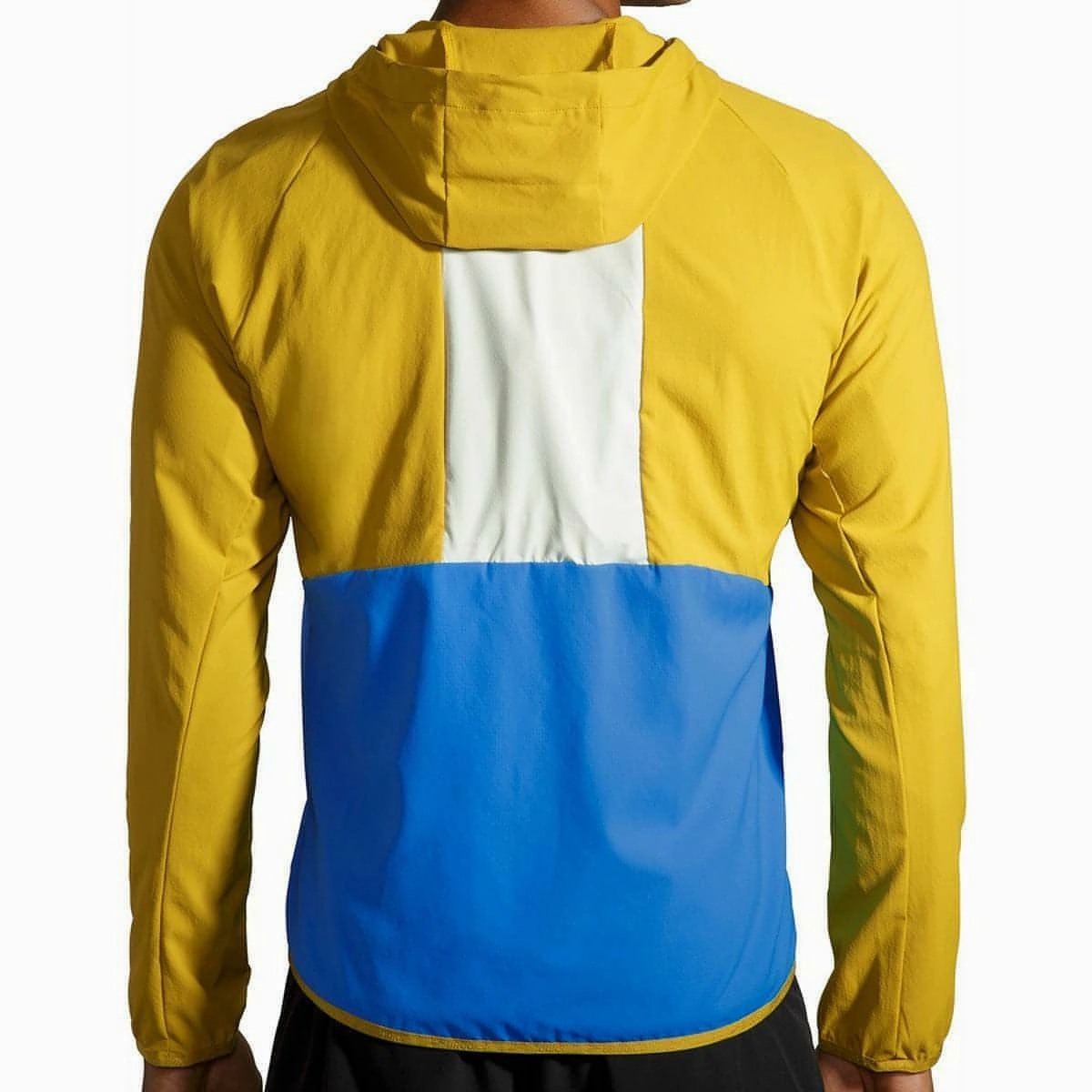 Brooks Canopy Mens Running Jacket - Yellow Magnetism Drop Hem