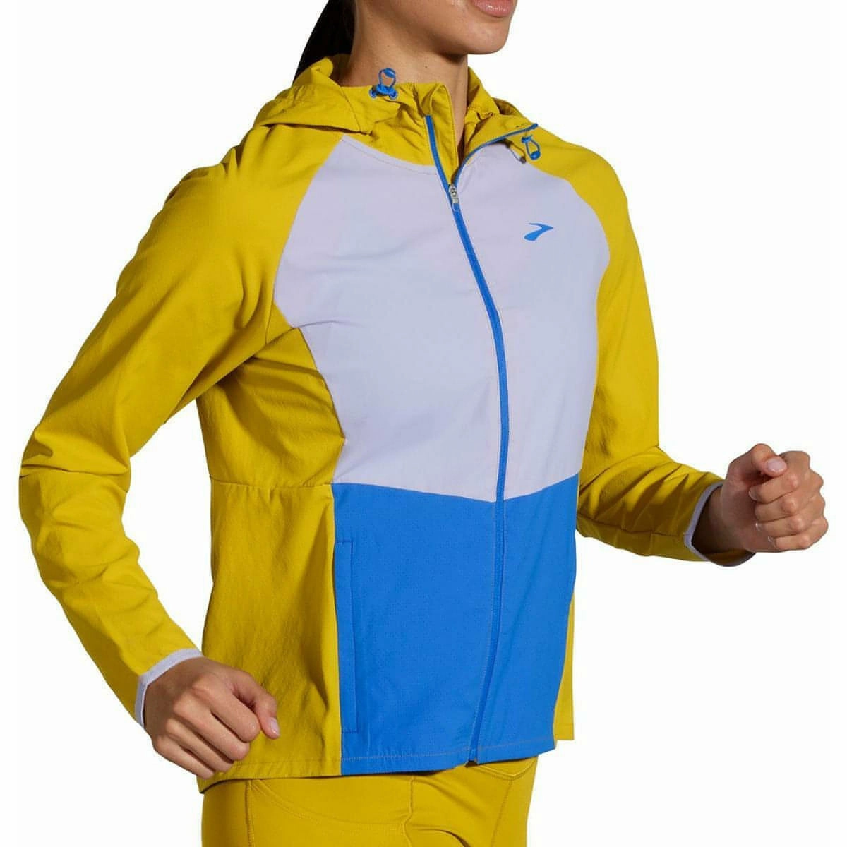 Brooks Canopy Womens Running Jacket - Yellow Reservation Loose Fit