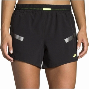 Brooks Carbonite 4 Inch Womens Running Shorts - Black Foldable style