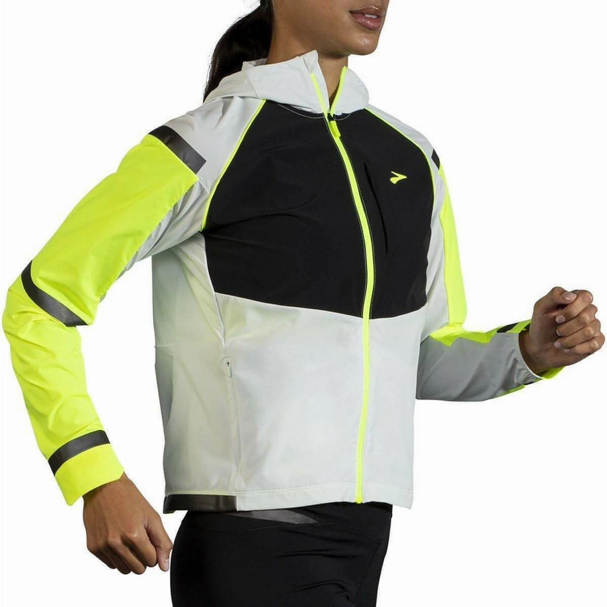 Taped Seams Brooks Carbonite Womens Running Jacket - Grey