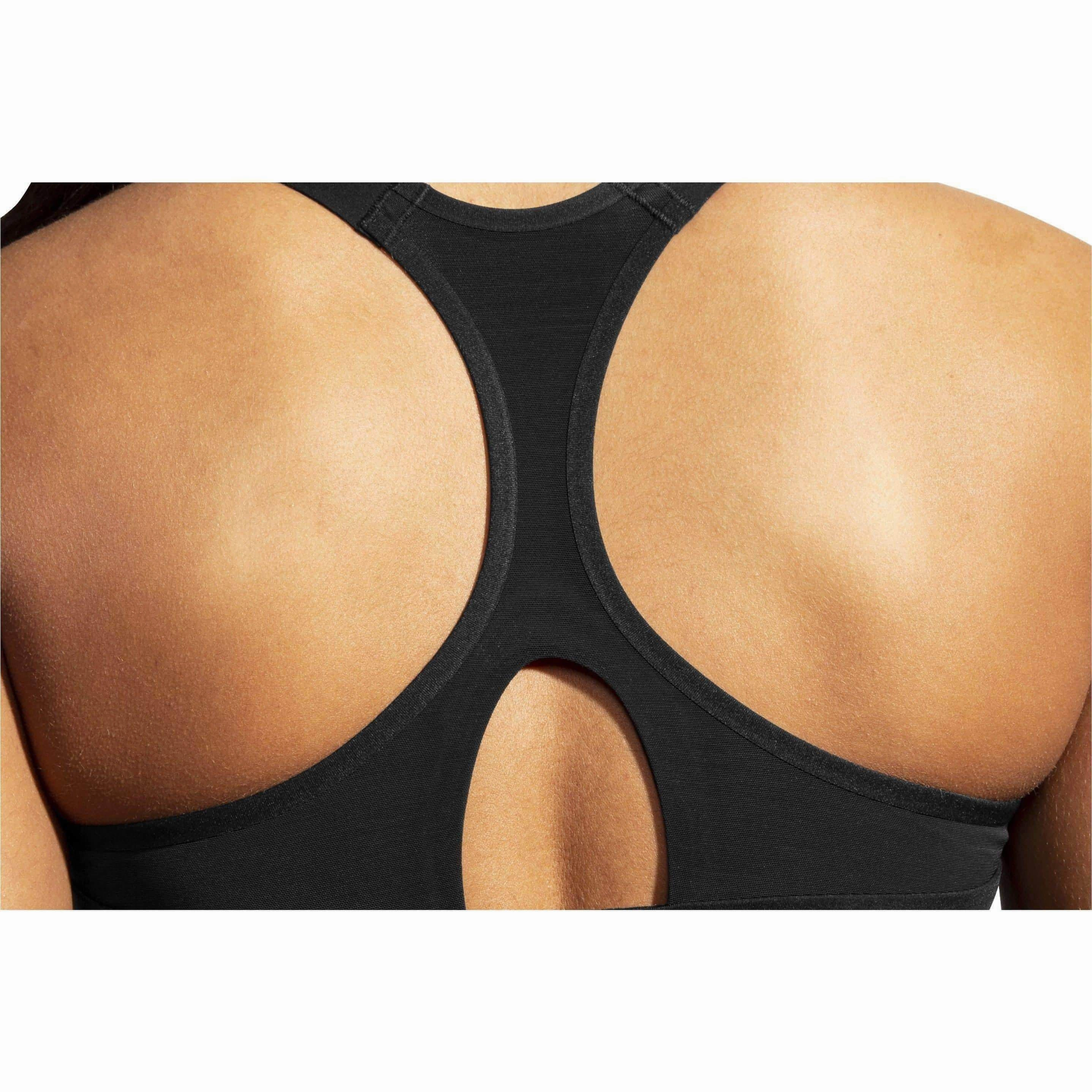 Friction Reducing Lining Faux Fur Brooks Dare Racerback Womens Sports Bra - Black