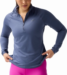 Brooks Dash 3.0 Half Zip Long Sleeve Womens Running Top - Blue Loungewear Flower
