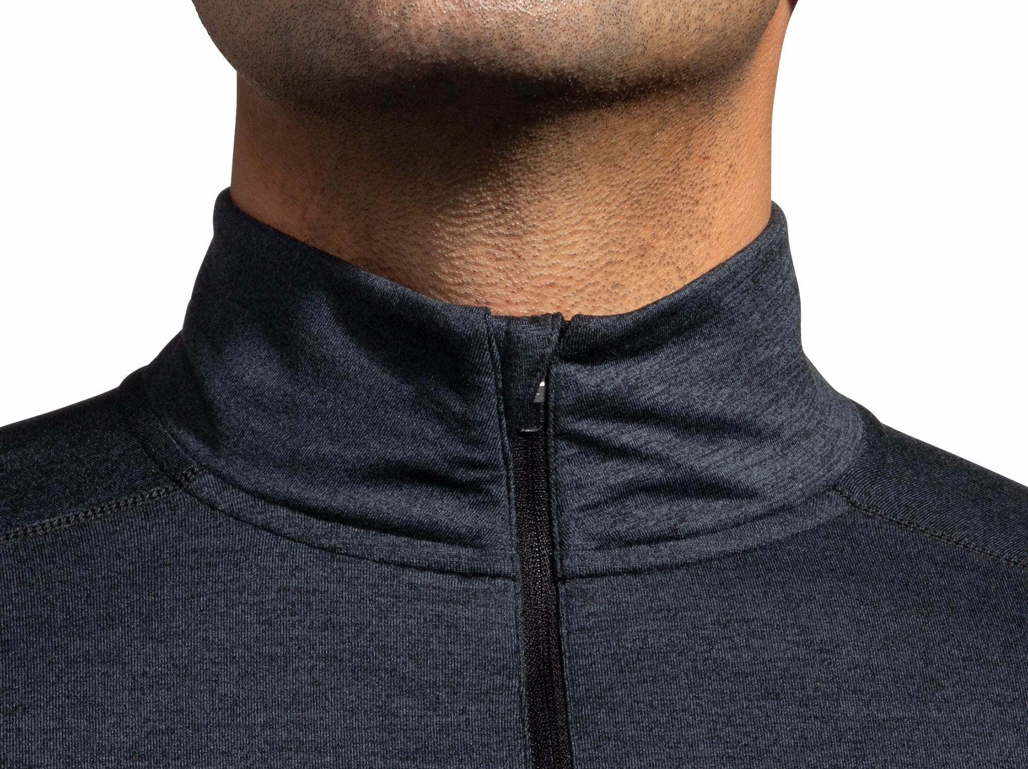 Condiment Brooks Dash Half Zip Long Sleeve Mens Running Top - Black