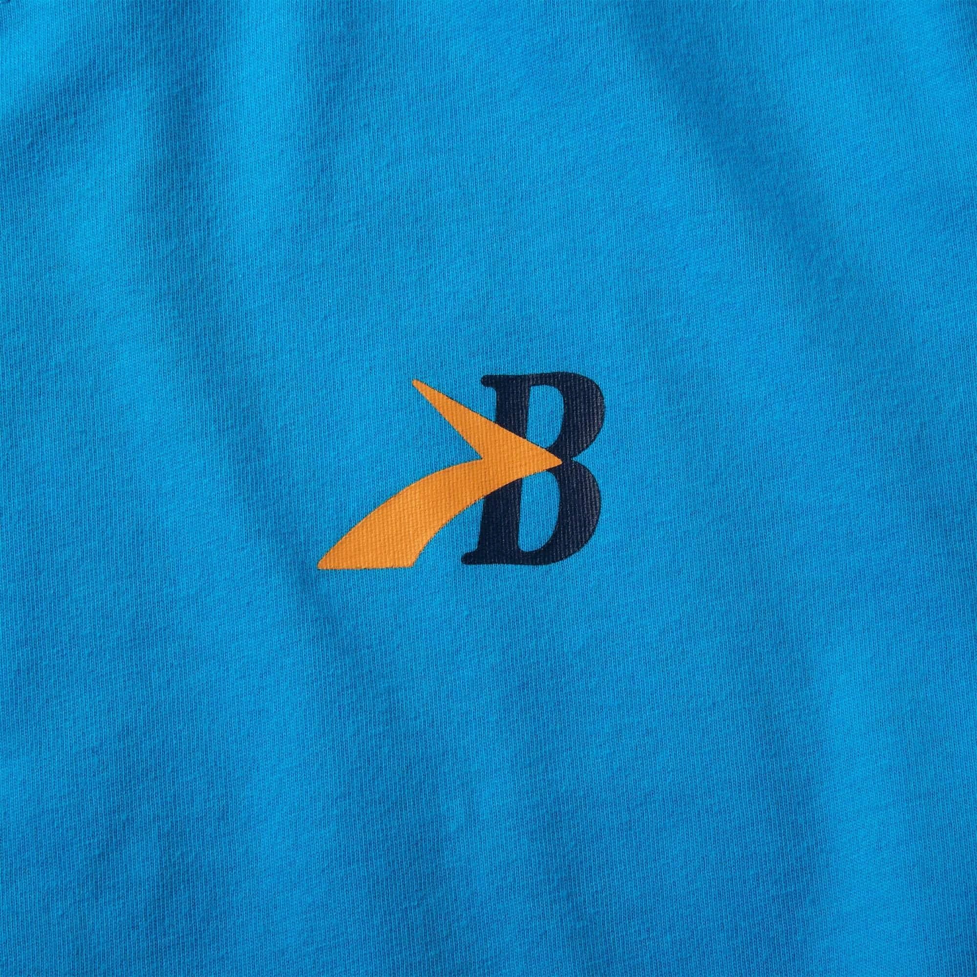 Brooks Distance 2.0 Short Sleeve Mens Running Top - Blue Cozy Look QuickDry Material