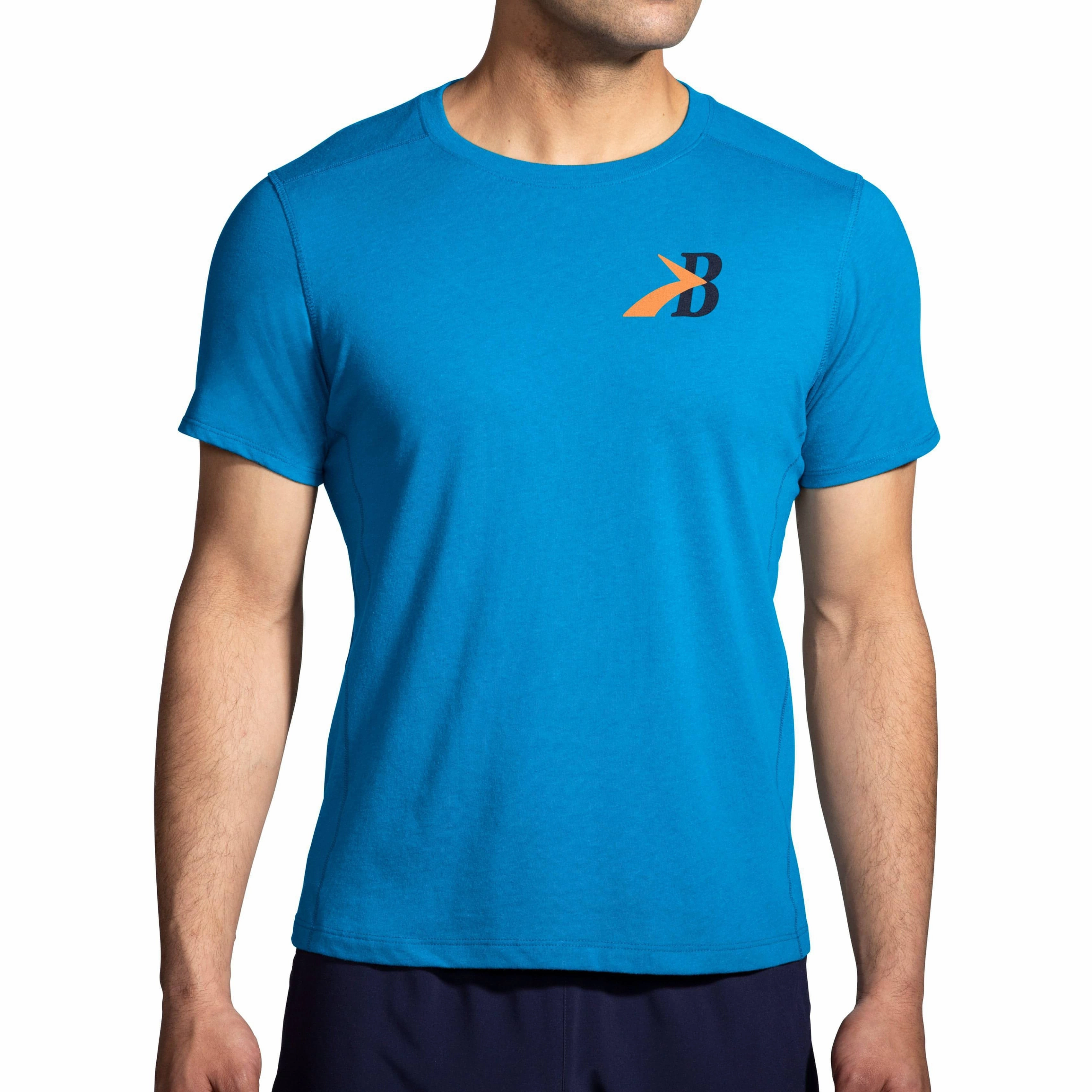 Timeless and Chic Adult Wear Brooks Distance 2.0 Short Sleeve Mens Running Top - Blue
