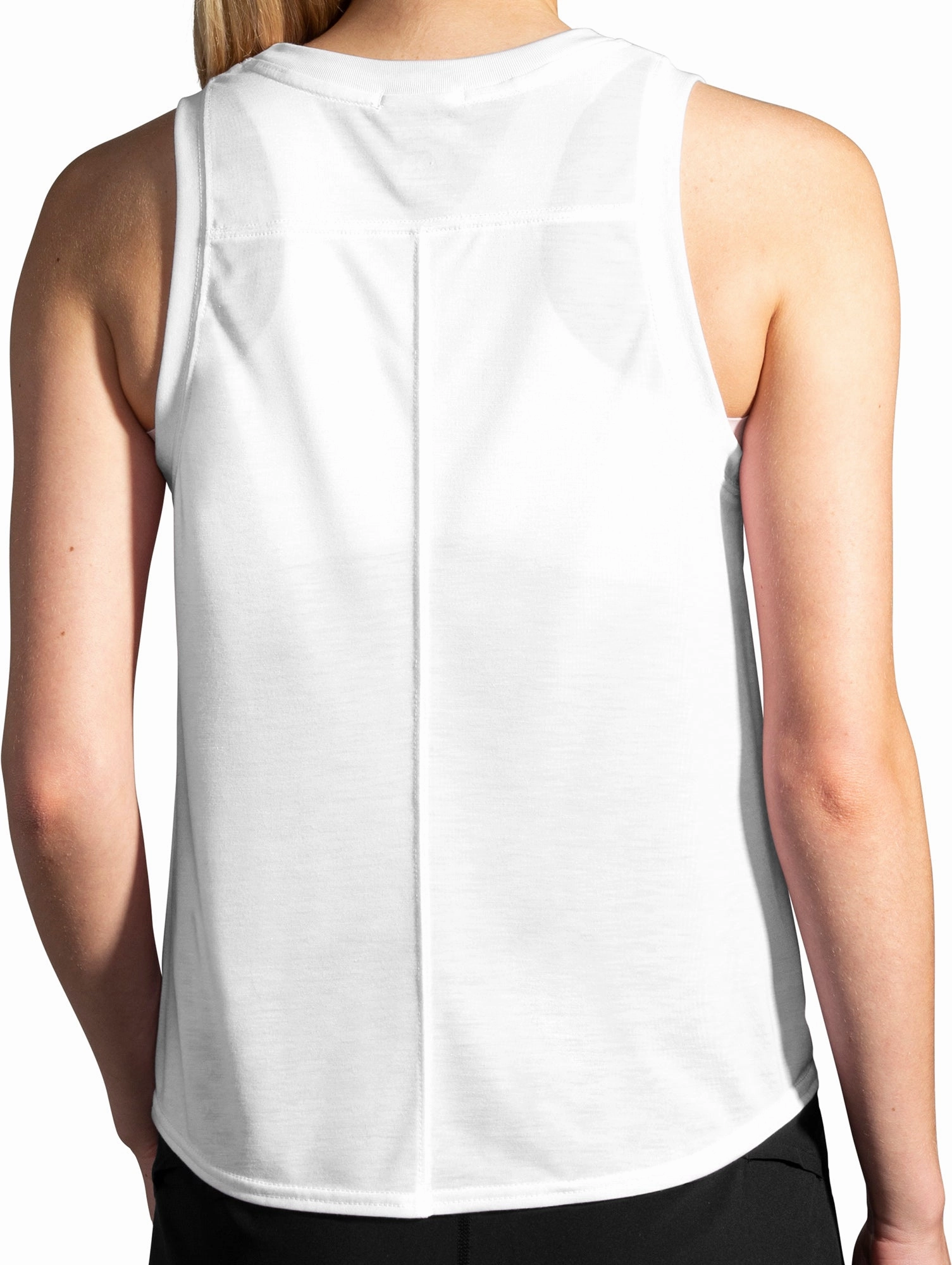 Brooks Distance Graphic Womens Running Vest Tank Top - White Non Bulky Insulation