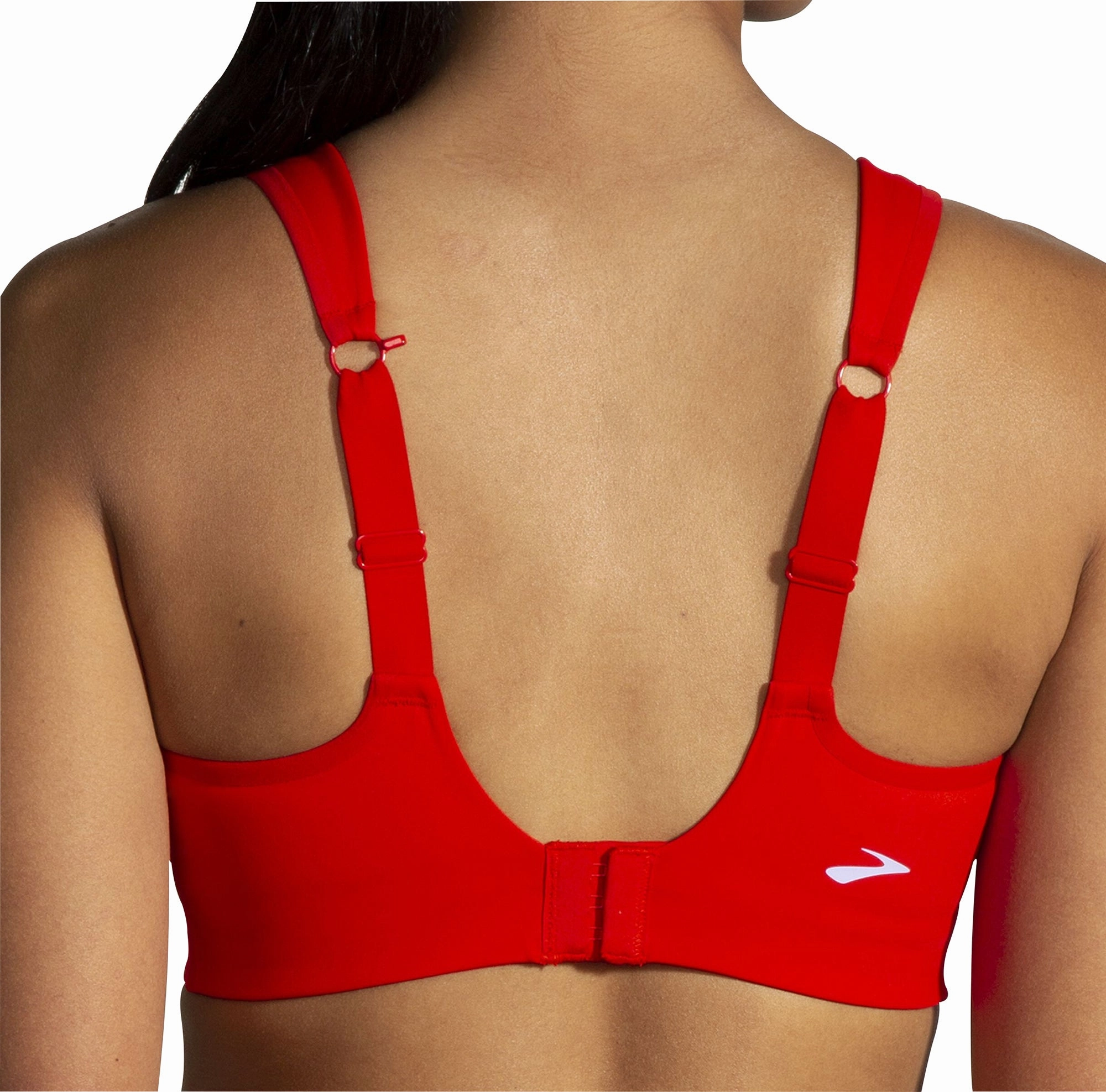 MoistureWicking Brooks Drive Convertible Run Womens Sports Bra - Red