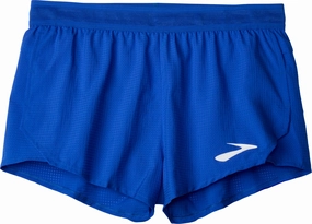 Wind Resistant Panels Brooks Elite 2 Inch Split Womens Running Shorts - Blue