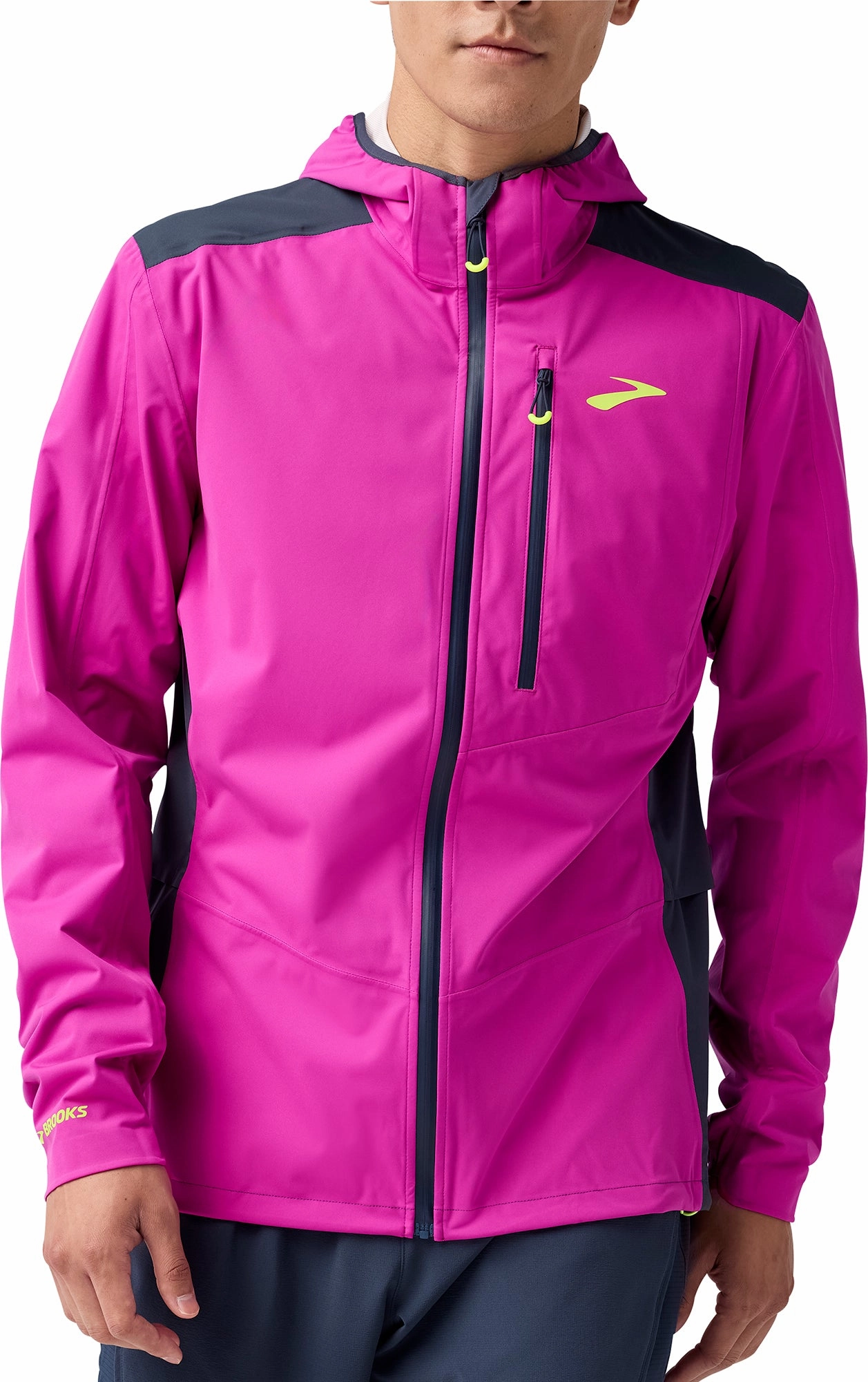 Functional Design Brooks High Point 2.0 Waterproof Mens Running Jacket  - Purple