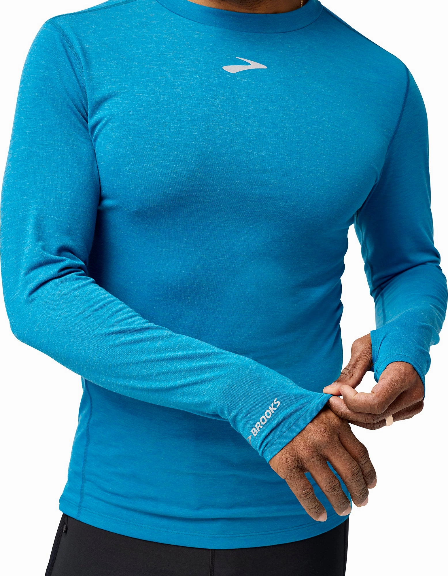 Brooks High Point Long Sleeve Mens Running Top - Blue Party Anniversary Gift