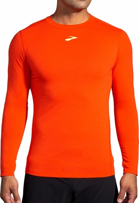 Belted Brooks High Point Long Sleeve Mens Running Top - Red
