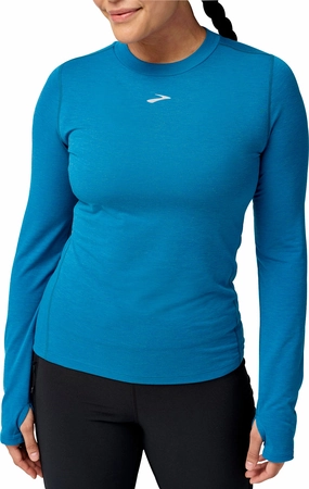 Brooks High Point Long Sleeve Womens Running Top - Blue Hiking - wear
