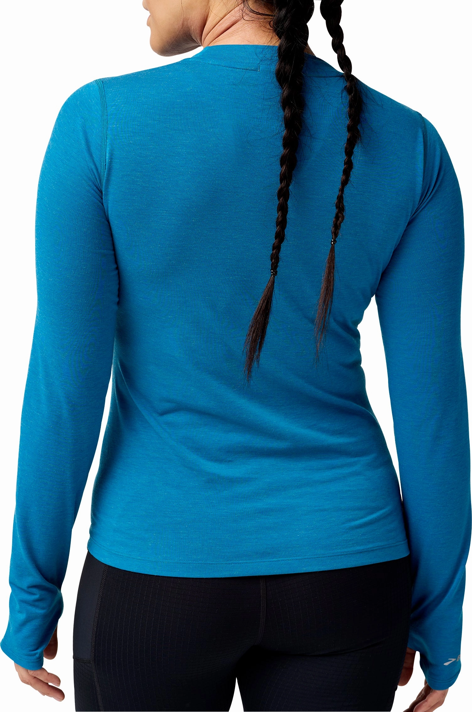 Brooks High Point Long Sleeve Womens Running Top - Blue Button up style Short