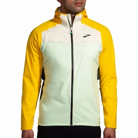 Tights Brooks High Point Waterproof Mens Running Jacket - Yellow