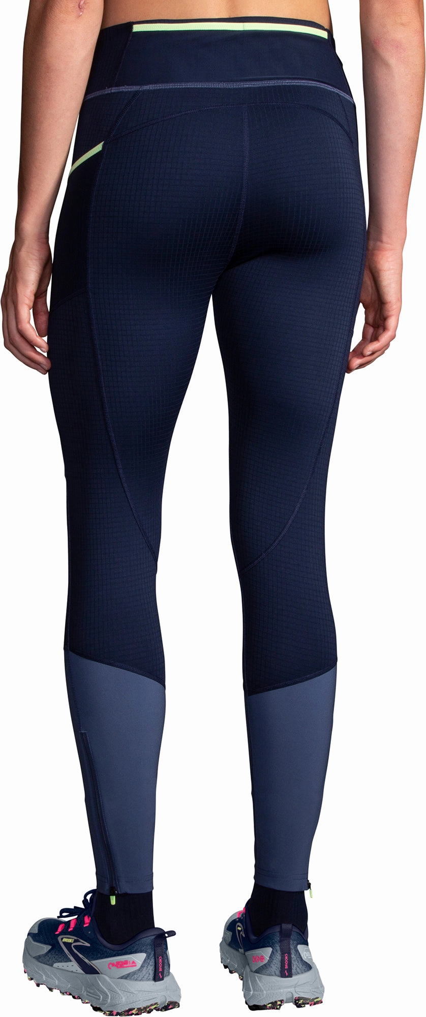 Classic Brooks High Point Womens Long Running Tights - Blue