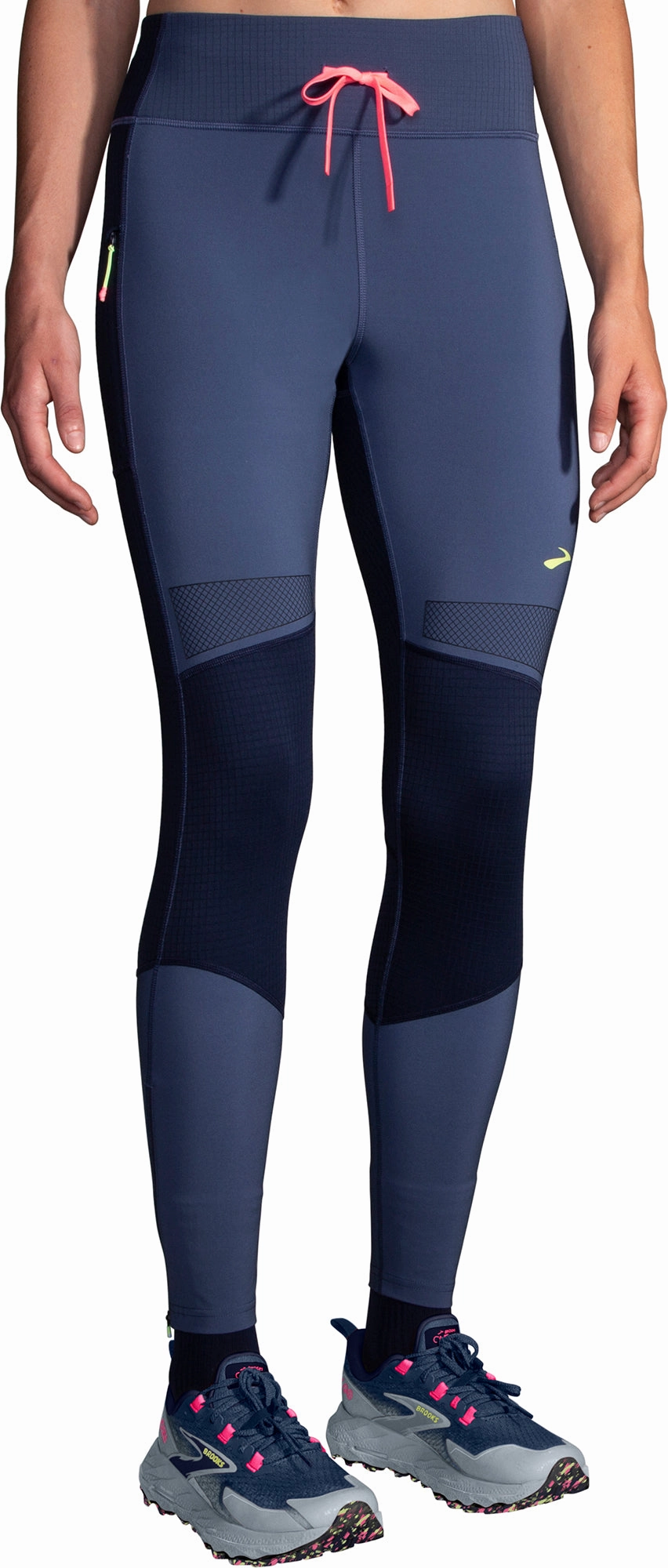 SweatActivatedCooling suitcase venue Brooks High Point Womens Long Running Tights - Blue