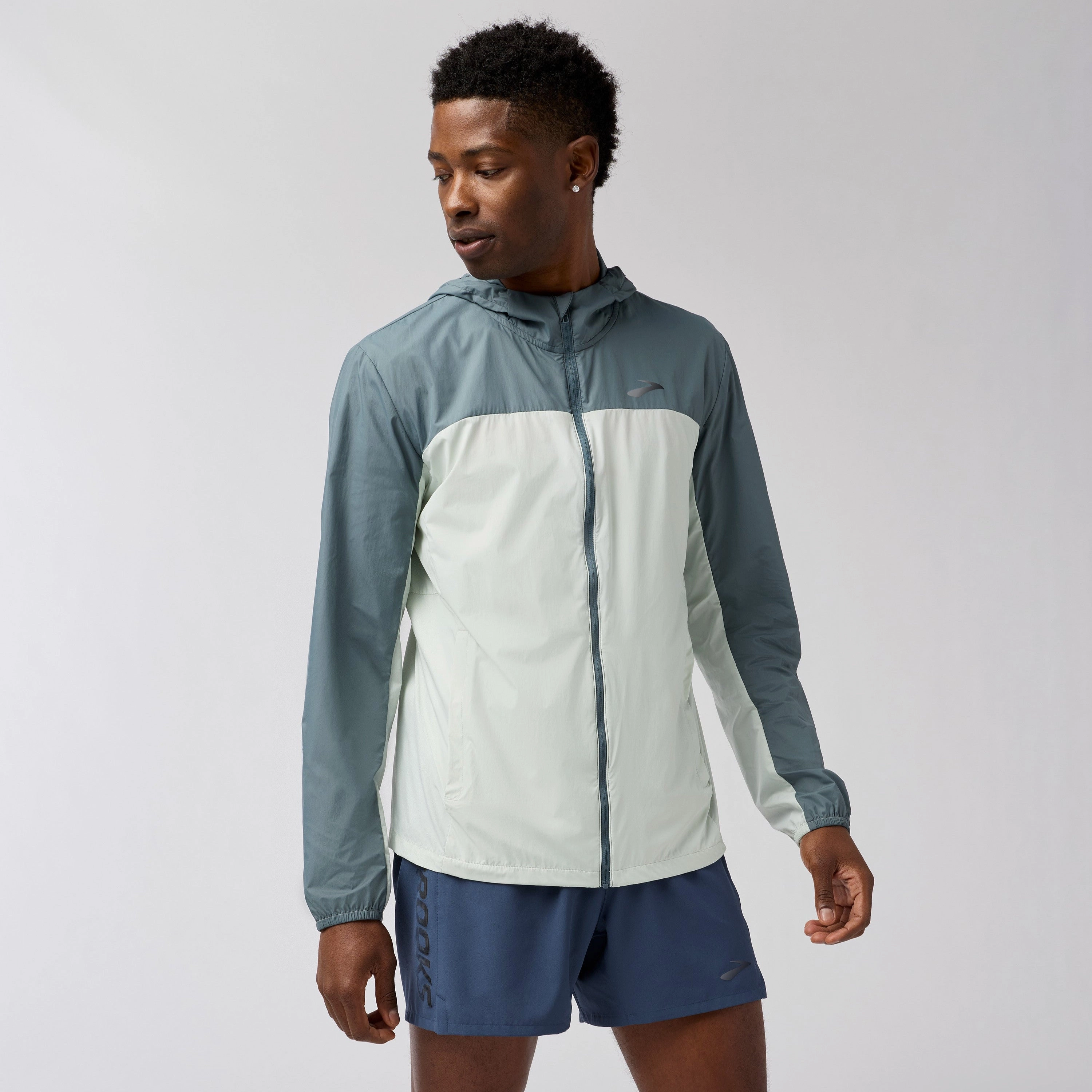 Brooks Men's Canopy Packable Jacket Double Layered Compression Storage
