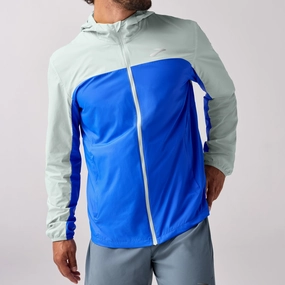 Brooks Men's Canopy Packable Jacket Double Stitch Seams Simple Comfort
