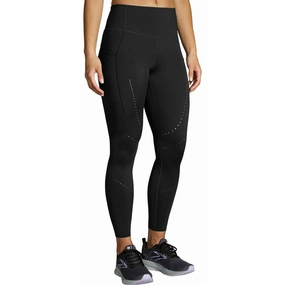 Brooks Method Womens 7/8 Running Tights - Black Soft-touch Bottom layer