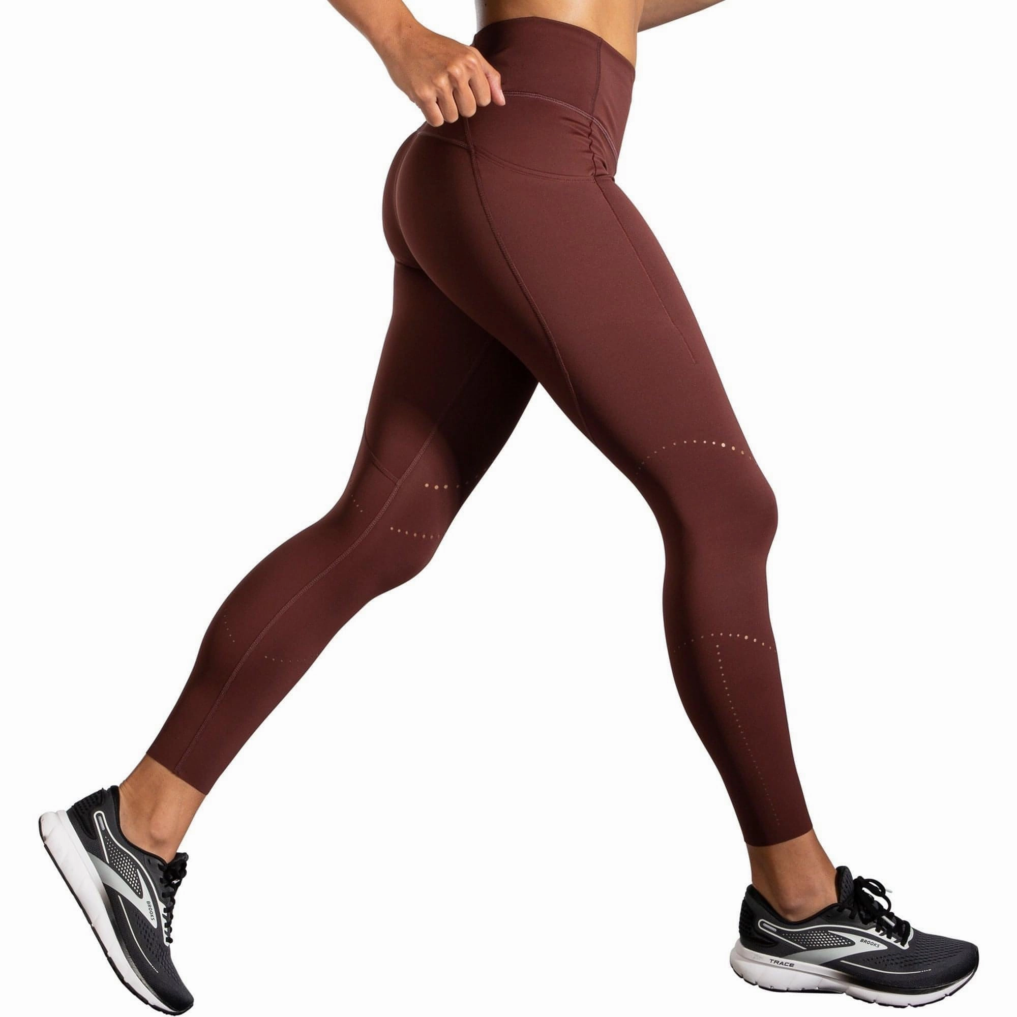 Medium-quality Sports-uniform-feature-attribute Brooks Method Womens 7/8 Running Tights - Red