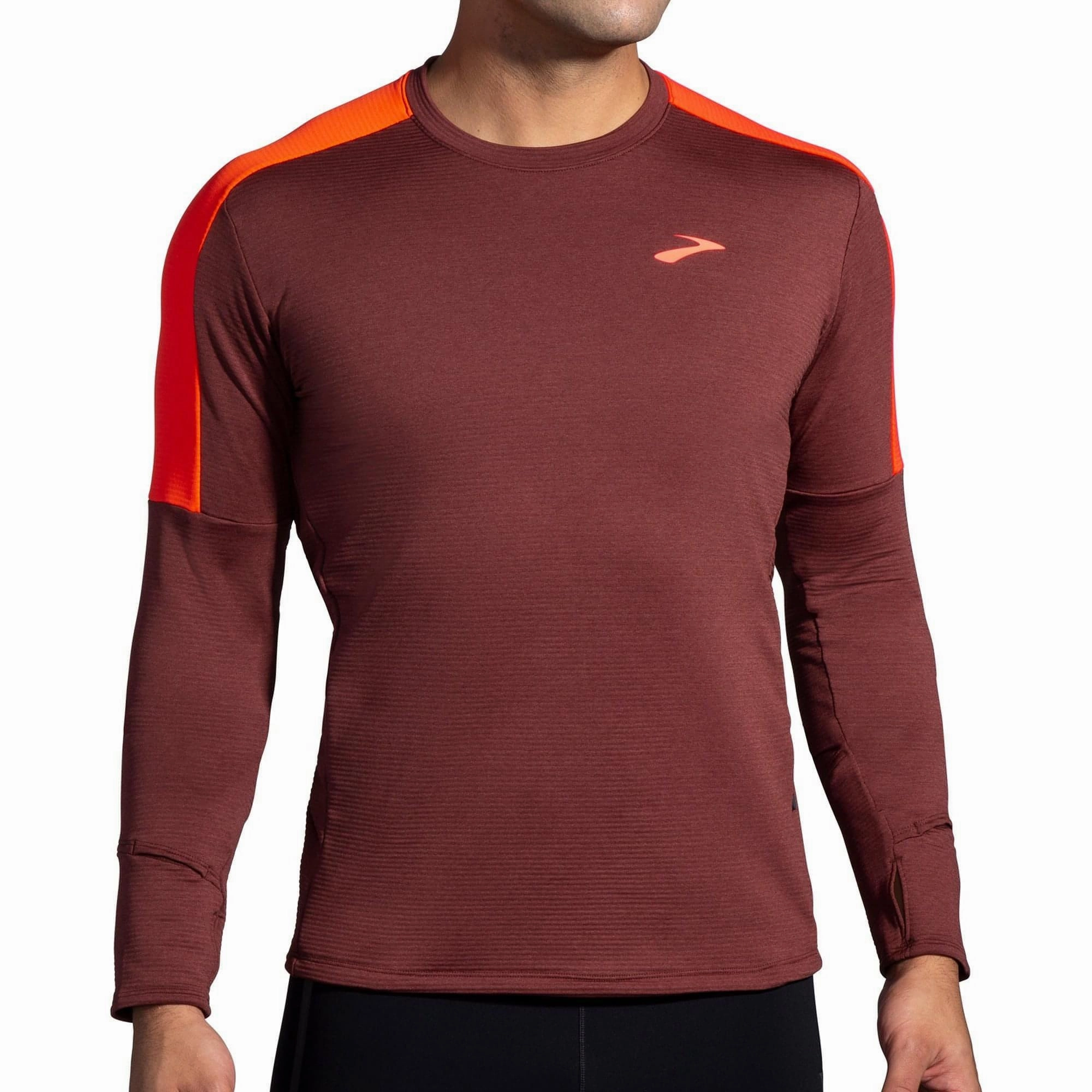 wallet Brooks Notch Thermal 2.0 Long Sleeve Mens Running Top - Red