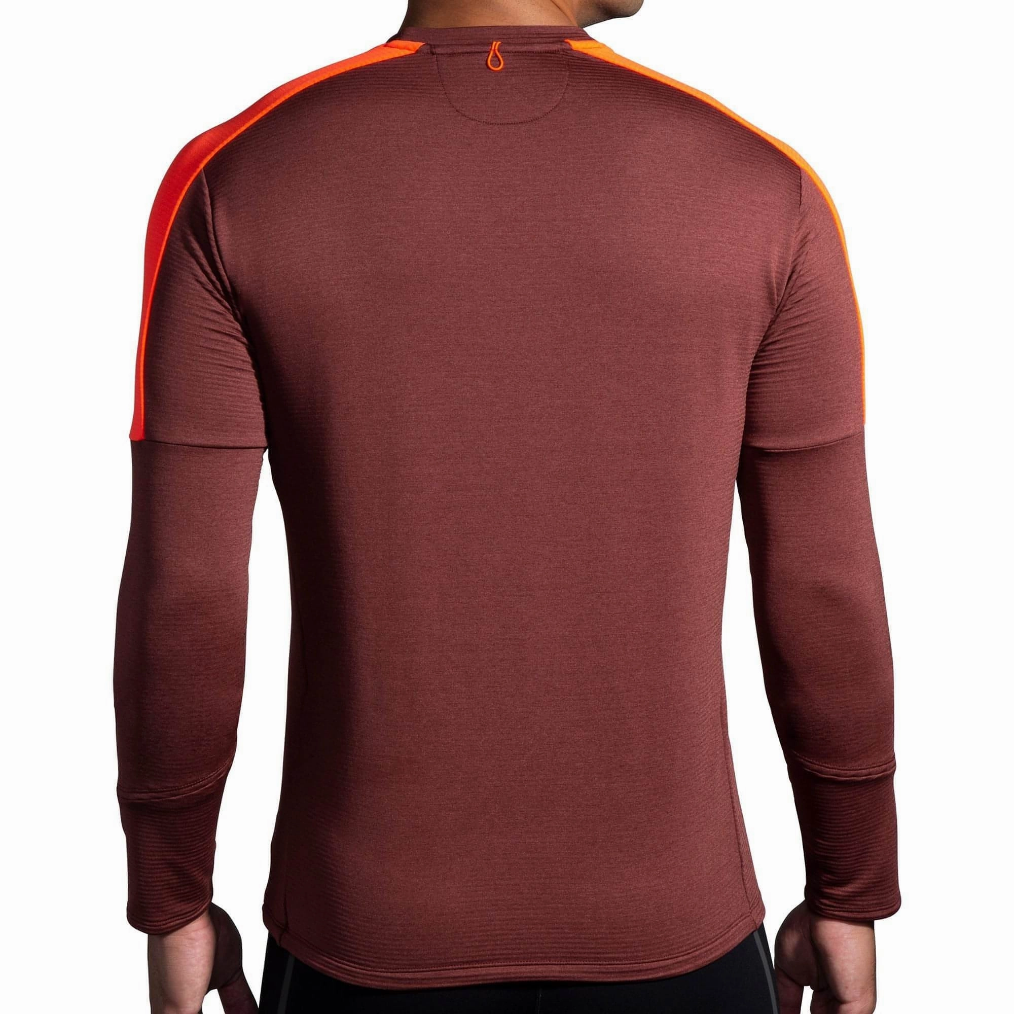 Brooks Notch Thermal 2.0 Long Sleeve Mens Running Top - Red Advanced Sweat Management Wardrobe