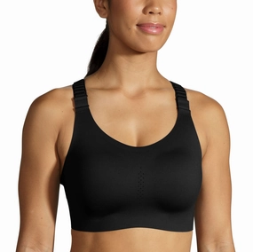 Front Zip Closure Blind stitching seams Brooks Racerback 2.0 Sports Bra